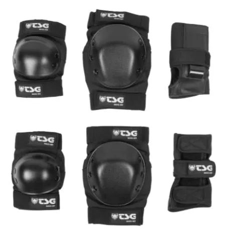 Set protectii genunchiere-cotiere TSG Junior Negru Livrare expres