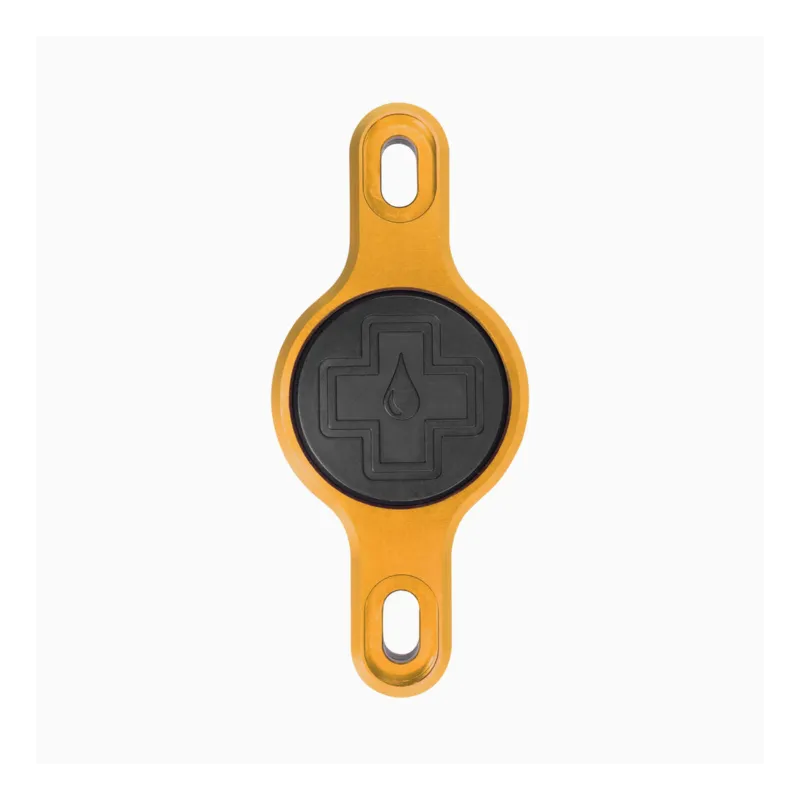 Suport Apple AirTag pentru cadru Muc-Off Secure Tag Holder V2 Gold Cel mai bun preț