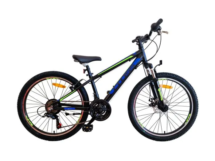 Livrare gratuită BICICLETA COPII MTB CROSS BOXER DB 24 – BLACK | 8-10 ANI