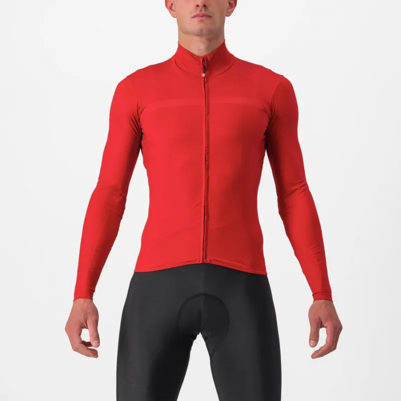 Tricou cu maneca lunga Castelli PRO Thermal Mid LS Rosu Ieftin