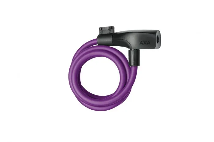 Incuietoare cablu AXA RESOLUTE 8MM/120CM – Royal Purple Reducere extra