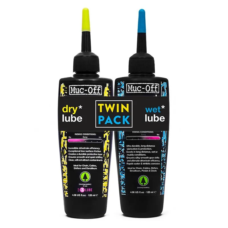 Set uleiuri lant Muc-Off Twin Pack DrysiWet, 120ml Disponibil imediat