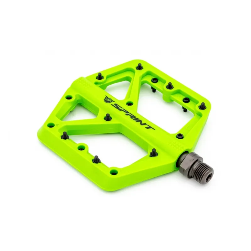 Livrare gratuită Pedale Sprint Policarbonat cu rulmenti, verde neon
