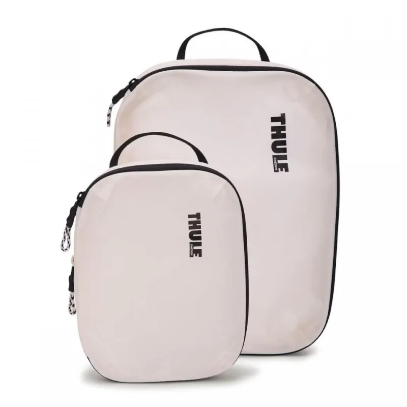 Set saculeti de depozitare Thule Compression Packing Cube mic + mediu, alb Lichidare de stoc