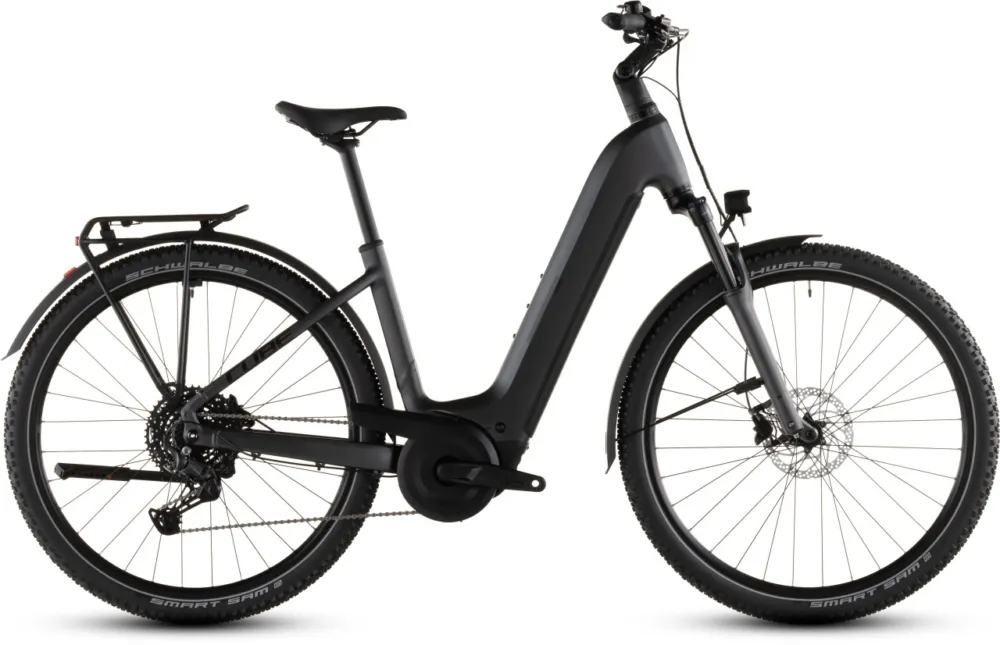 Bestseller BICICLETA ELECTRICA CUBE NURIDE HYBRID PERFORMANCE 600 EASY ENTRY SLABGREY BLACK 2026 46 cm
