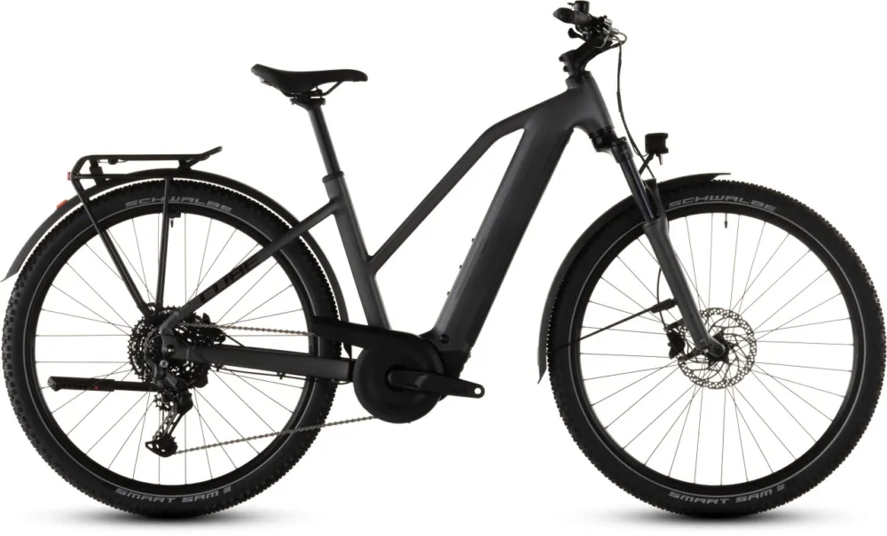 Vezi acum BICICLETA ELECTRICA CUBE NURIDE HYBRID PERFORMANCE 600 TRAPEZE SLABGREY BLACK 2026 54 cm