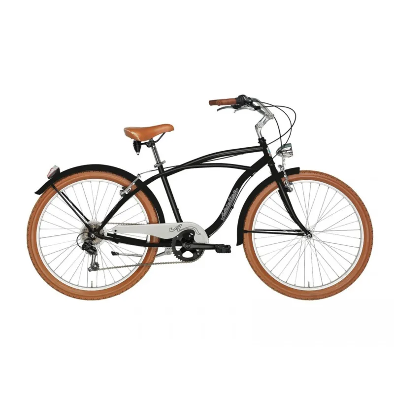 Bicicleta Adriatica Cruiser Man 26 6V Neagra 45 cm Reducere specială