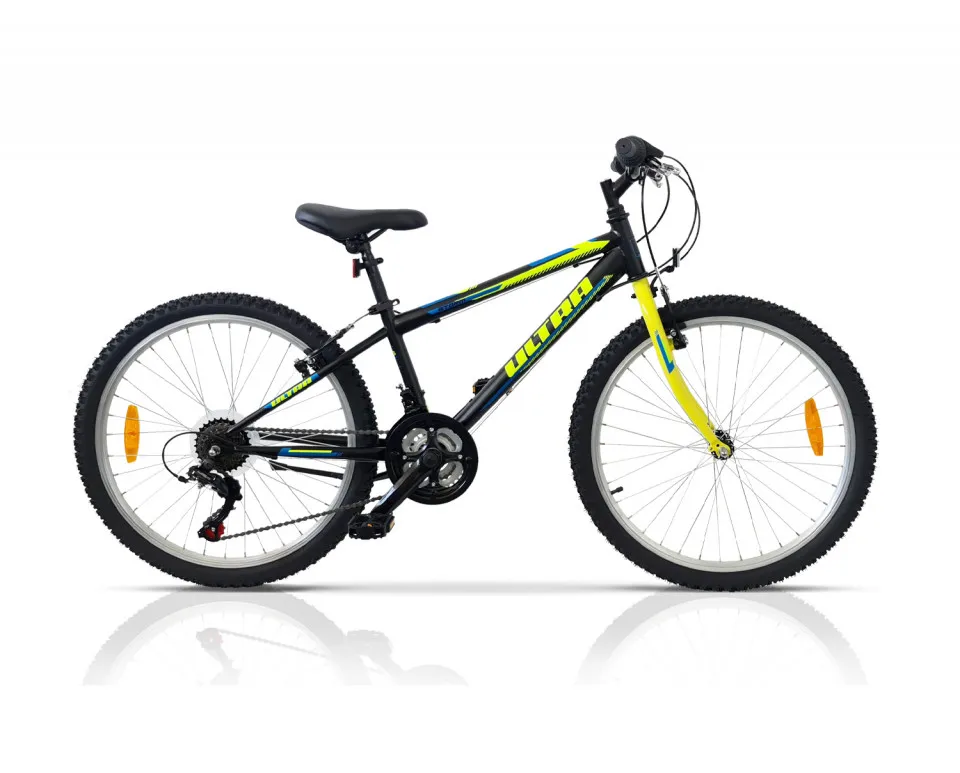Bicicleta copii mtb ULTRA Storm 24 - Negru | 8-10 ani Livrare rapidă