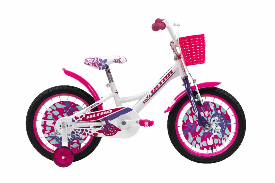 Bicicleta copii mtb ULTRA Larisa 16 V-Brake - Alb | 4-6 ani Preferatul clienților