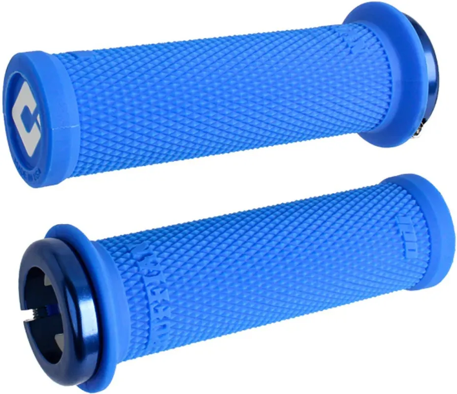 Transport gratuit ODI Grips Ruffian Mini V2.1 blue w/ blue clamps 110mm