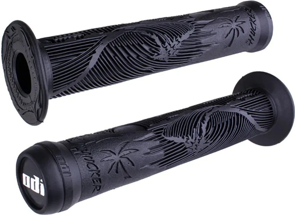 Reducere specială ODI Grips Hucker Signature w/ Flange black, 160mm