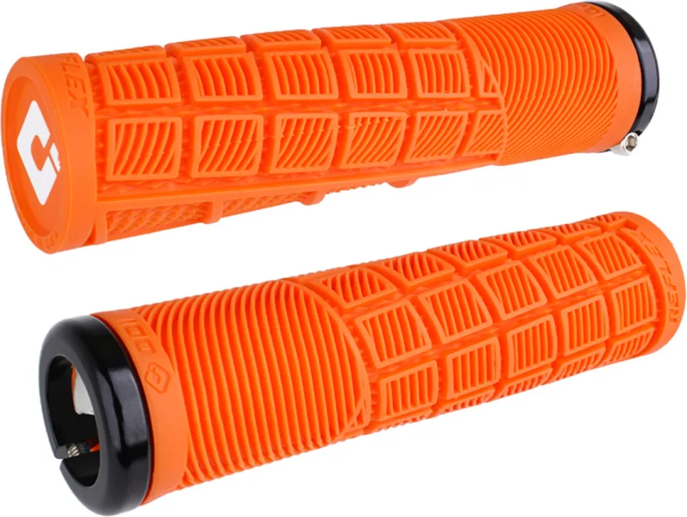 Reducere de preț ODI Grips Reflex v2.1 Lock-On orange w/ black clamps 135mm