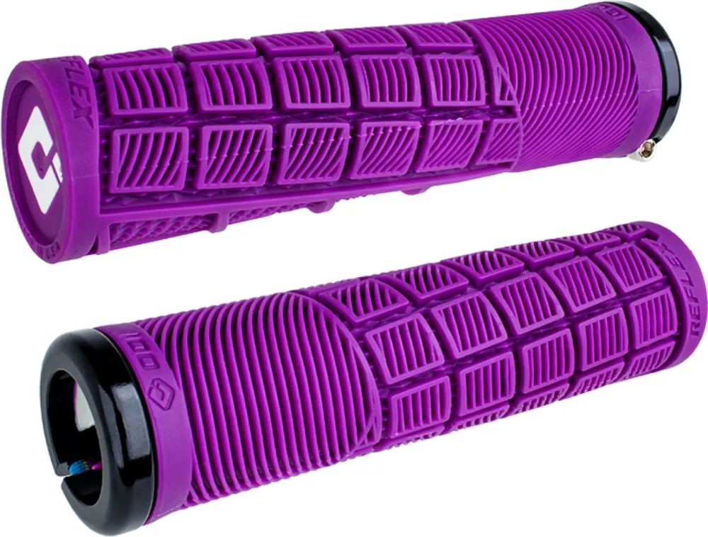 Comandă acum ODI Grips Reflex v2.1 Lock-On purple w/ black clamps 135mm