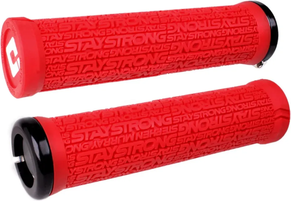 Chilipir ODI Grips Stay Strong v2.1 red w/ black clamps 135mm