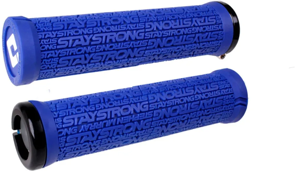 ODI Grips Stay Strong v2.1 medium blue w/ black clamps 135mm Nu rata