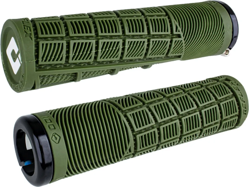 Transport gratuit ODI Grips Reflex XL v2.1 Lock-On army green w/ black clamps 135mm