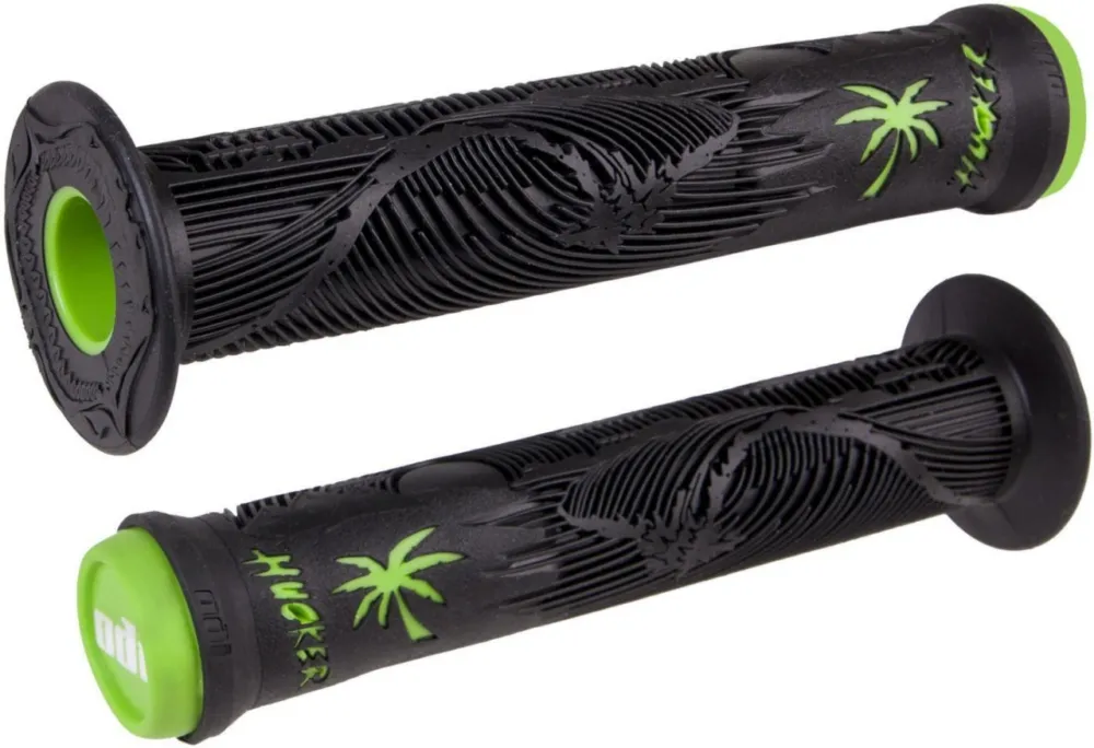 ODI BMX grips Hucker Signature black-green, 160mm Cel mai bun preț