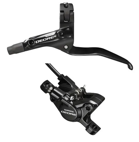 FRANA PE DISC SET ASAMBLAT SHIMANO DEORE LX MANETA BL-T675B(S) ETRIER BR-T675(F) POST MOUNT PLACUTE RESIN FURTUN SM-BH90SS 1000MM NEGRU ADD. OLIVE & CONNECTING INSERT NEGRU AMBALAT IND. Ultima șansă