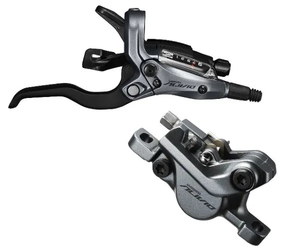 FRANA PE DISC SET ASAMBLAT SHIMANO ALIVIO MANETA ST-M4050(D) ETRIER BR-M4050(S) FARA ADAPTOR PLACUTE RESIN FURTUN SM-BH59 1700MM NEGRU CAMASA DE SCHIMBATOR SP40 300/600MM INCL. OLIVA SI INSERTIE CONECTARE AMBALAT IND. Super ofertă