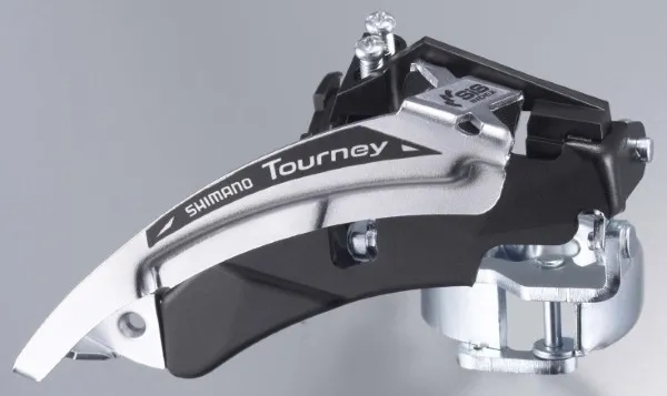 Retur gratuit SCHIMBATOR FATA SHIMANO TOURNEY FD-TX51-3 TOP SWING TRAGERE DUBLA PT. 6/7 VIT. PE SPATE COLIER 34.9MM (CU ADAPTOR 31.8MM & 28.6MM) PT. 42-34-24T CL 47.5/50MM UNGHI CS 63-66 AMBALAT IND.