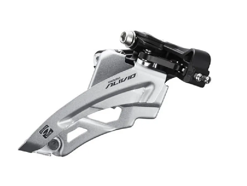 Calitate înaltă SCHIMBATOR FATA SHIMANO ALIVIO FD-M4000-M TRIPLU PT. 9 VIT. PE SPATE SIDE SWING MID CLAMP COLIER 34.9M (INCL. ADAPTOR 31.8 & 28.6MM) PT. 40T CS-ANGLE 66-69 CL 50MM AMBALAT IND.