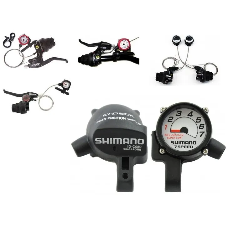 Cel mai vândut CI DECK SHIMANO C-SERIES ID-C101N, STANGA FRICTION, DREAPTA 7 VIT. SIS, COLIER 22.2MM, VRAC