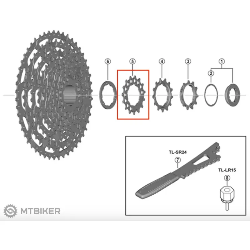 Retur ușor Pinion Shimano Cs-Lg600 15t