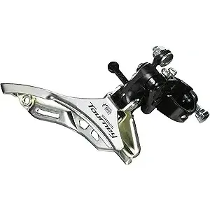 Lichidare de stoc DHS Schimbator fata 3x6/7 viteze Shimano Tourney AFDTY300DSDM6, rutare inferioara, 42T argintiu
