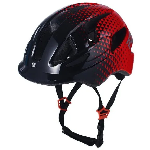 Casca Ciclism Copii P2R MASCOT - 52-56 cm, S, Negru-Rosu Ofertă exclusivă