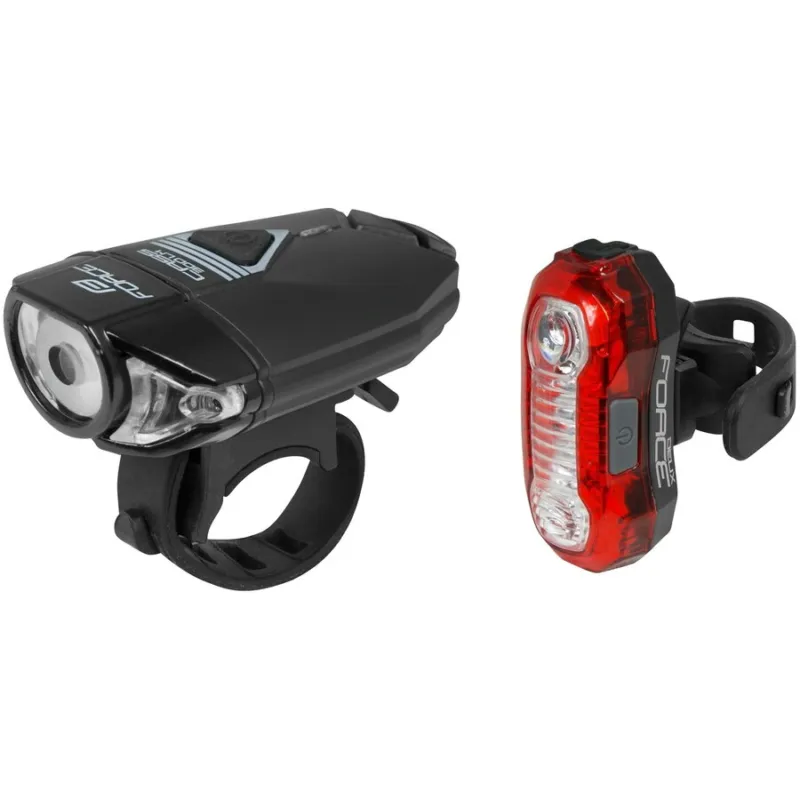 Set lumini Force Express USB fata+spate Doar azi