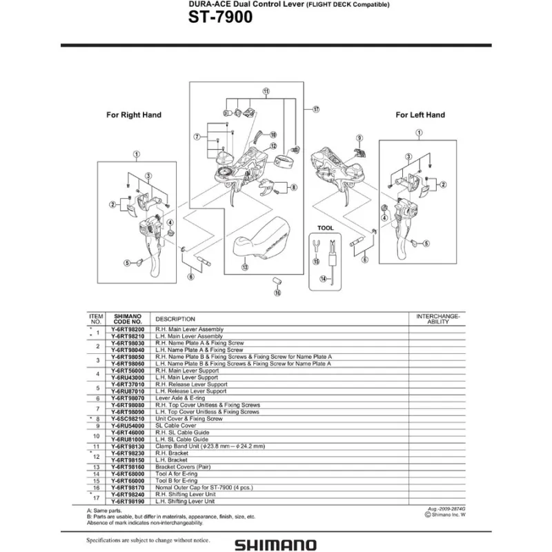 ANSAMBLU CORP MANETA STANGA SHIMANO ST-7900 Mai ieftin