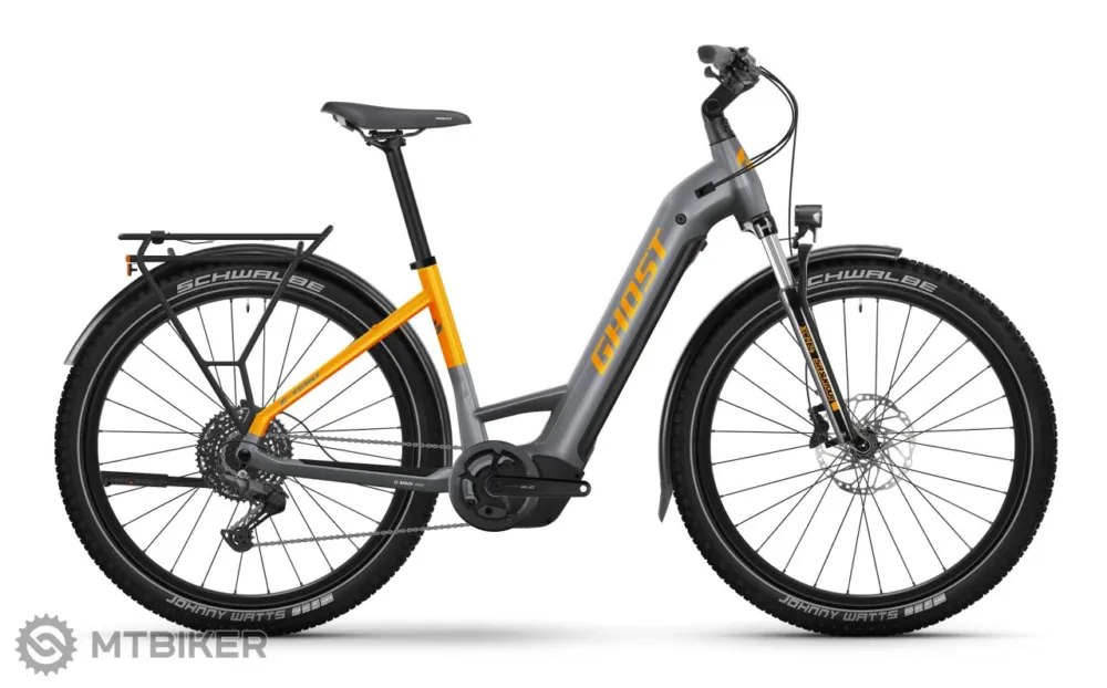 Bicicletă electrică GHOST E-Teru Universal EQ Low 27.5, shadow grey/dazzling mango - M Cel mai bun preț