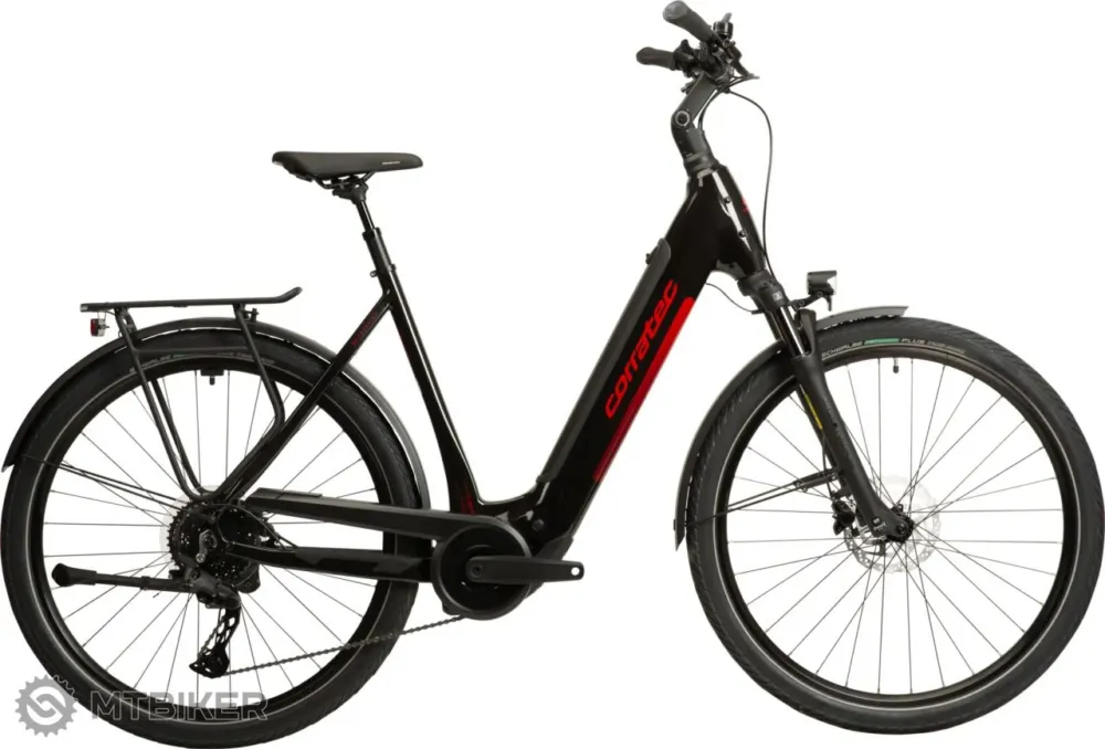 Ofertă exclusivă Bicicletă electrică Corratec E-Power Trekking 28 CX6 Wave, negru/roșu - M