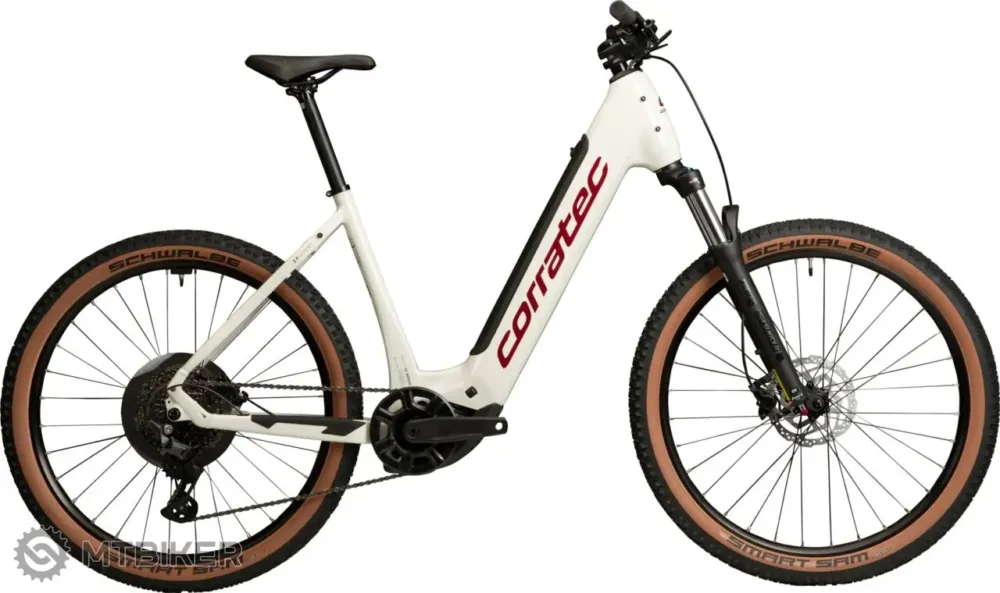 Bicicletă electrică damă Corratec E-Power X-Vert Race Wave 27.5, light grey/dark red/dark blue-grey - M Doar azi