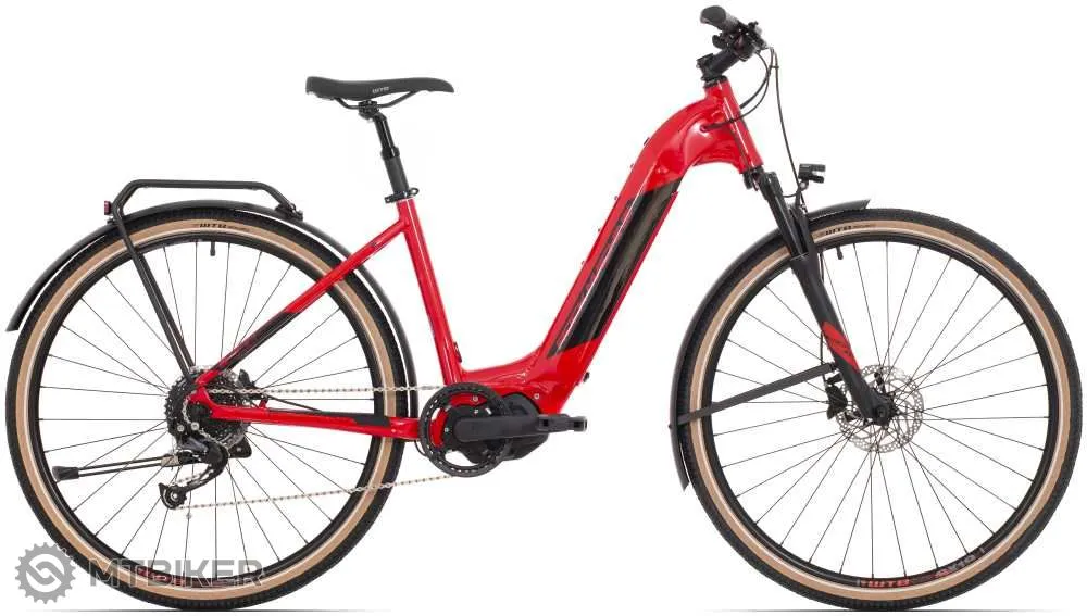 Lichidare de stoc Bicicletă electrică Rock Machine Crossride INT e400 Touring 28, gloss red/black - L