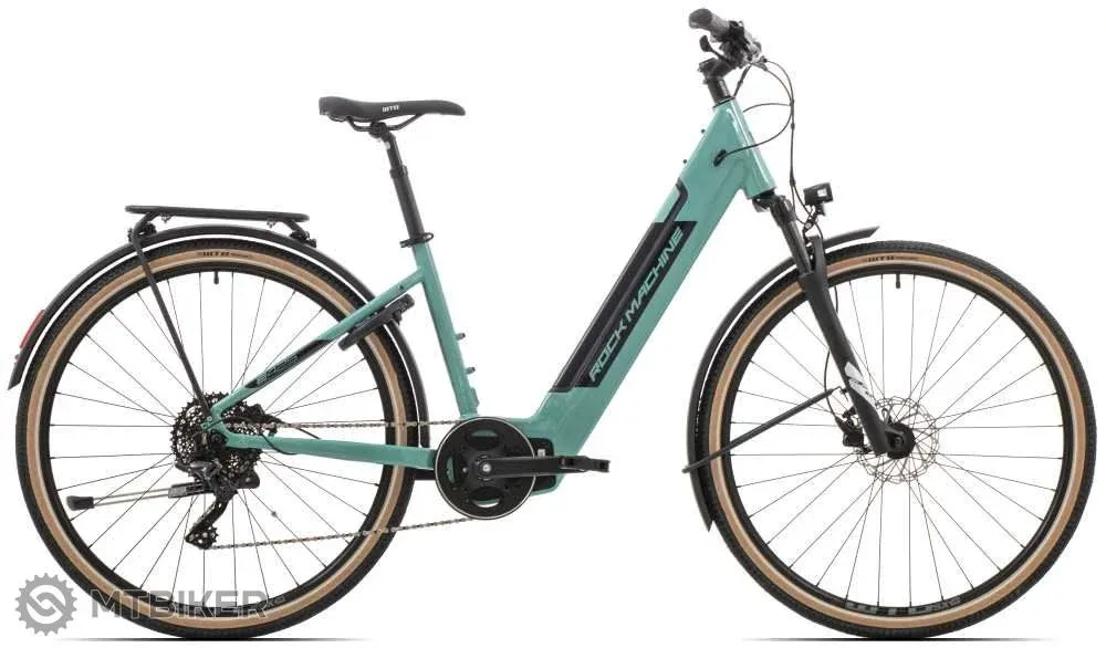 Bicicletă electrică Rock Machine Crossride INT e425 Touring 29, gloss grey/black - L Promoție