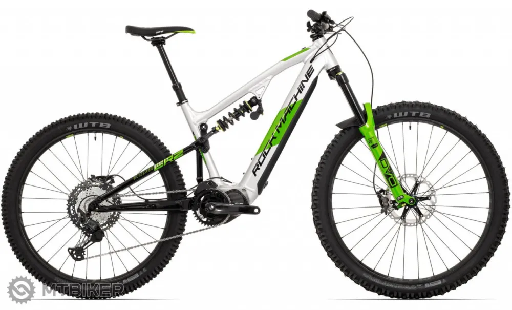 bicicletă electrică Rock Machine Blizzard INT e90-297 RZ 29/27.5, silver/black/green - XL Plată securizată