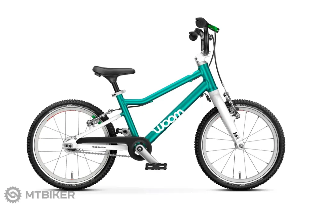 Premium Bicicletă copii woom GO 3 Automagic 16, metallic turquoise