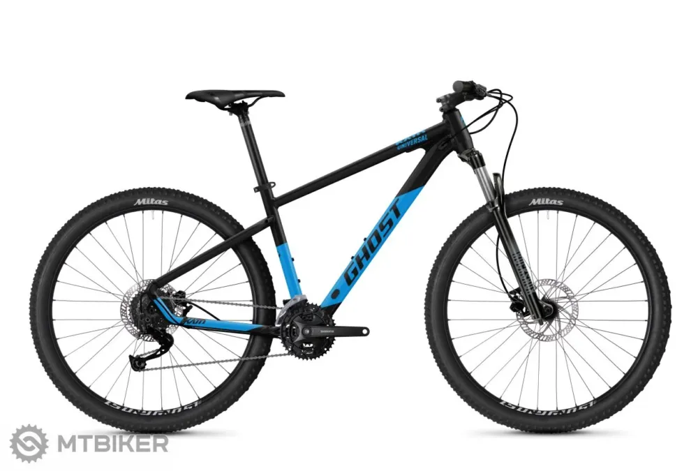 Bicicletă GHOST KATO Universal 27.5, black/bright blue gloss - M (165-180 cm ) Discount