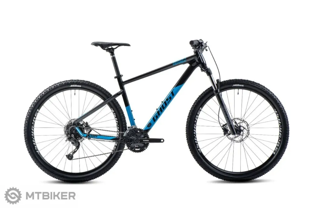 Bicicletă GHOST KATO Universal 29, black/bright blue gloss - XL (185-200 cm ) Ofertă