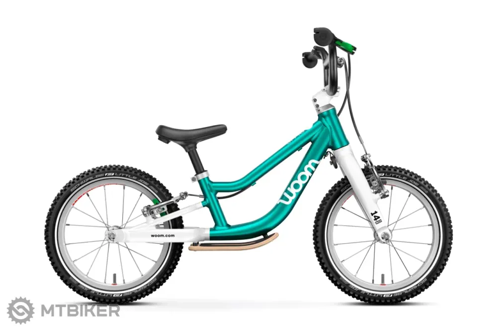 Ieftin Bicicletă fără pedale woom GO 1 Plus 14, metallic turquoise
