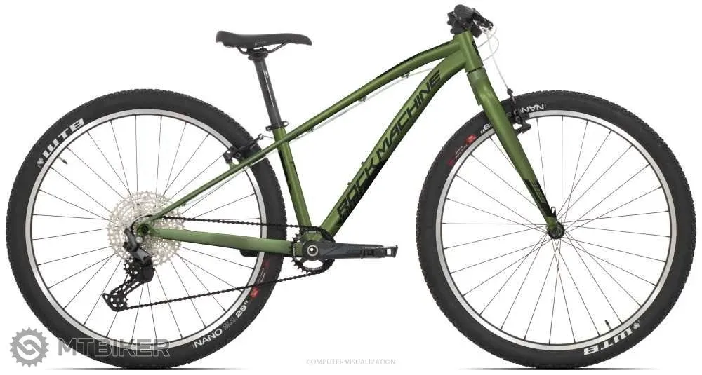 Super ofertă Bicicletă copii Rock Machine Thunder 29 VB, gloss metallic khaki/pearl black - XS