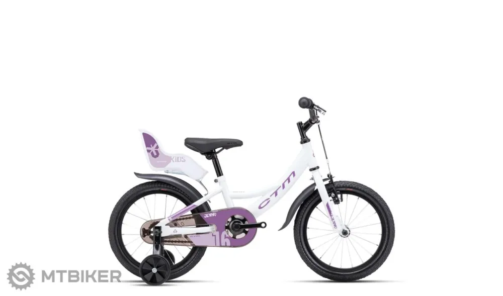 Bicicletă copii CTM JENNY 16, alb perlat/violet Calitate înaltă