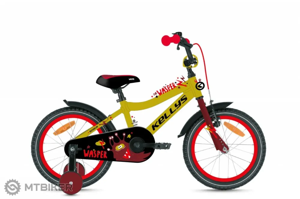 Bicicletă pentru copii Kellys Wasper 16, galbenă Ofertă de sezon