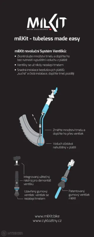 Valve milKit fără cameră, 75 mm Comandă acum