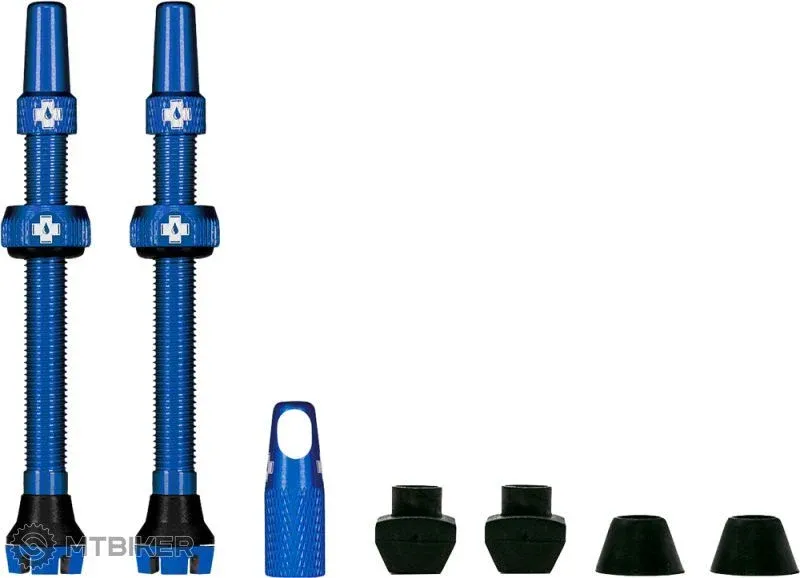 Cel mai vândut Valve tubeless Muc-Off Tubeless Presta Valve KIT V2, Presta, albastru, 2 buc - 60 mm