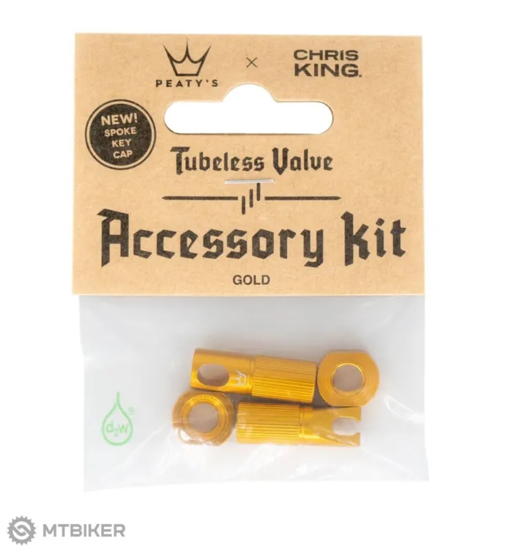 Set de service Peaty's x Chris King MK2 pentru valve tubeless, auriu Ultima șansă