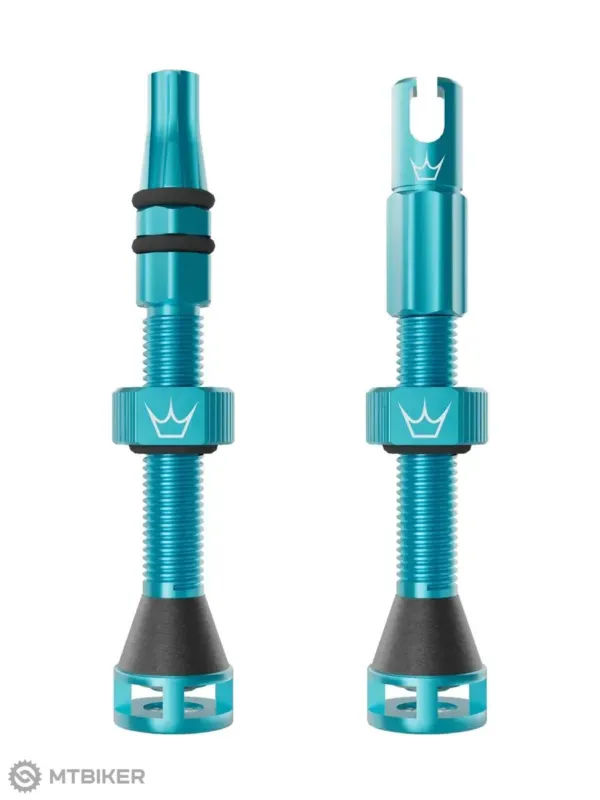Valve Peaty's Holeshot Fast Flow fără cameră, 42 mm, turquoise - UNI Plată securizată