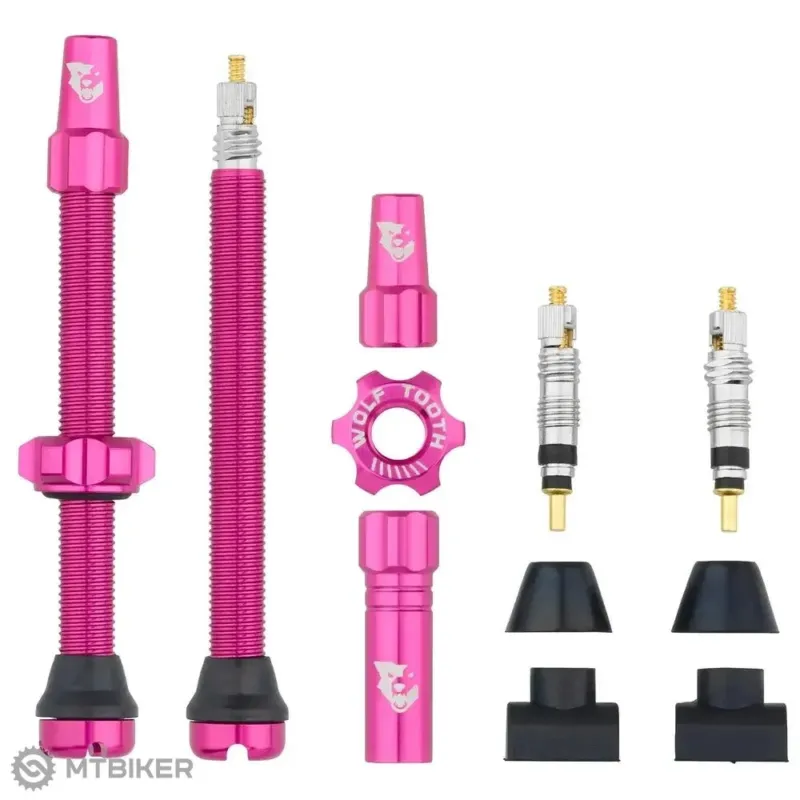 Valve Wolf Tooth fără cameră, presta 60 mm, roz Transport gratuit