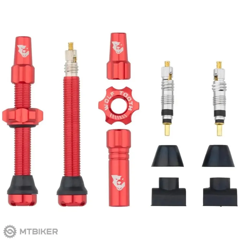 Valve Wolf Tooth tubeless, presta 44 mm, roșu Vezi acum